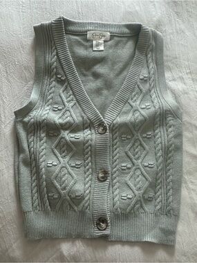 Jessica Simpson cable knit vest
